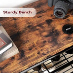 Narrow Hall Tree Storage Bench for Entryway, Coat Rack Shoe Bench