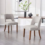 Set of 2 Fabric Upholstered Classical and Mordern Design Dining Side Chair