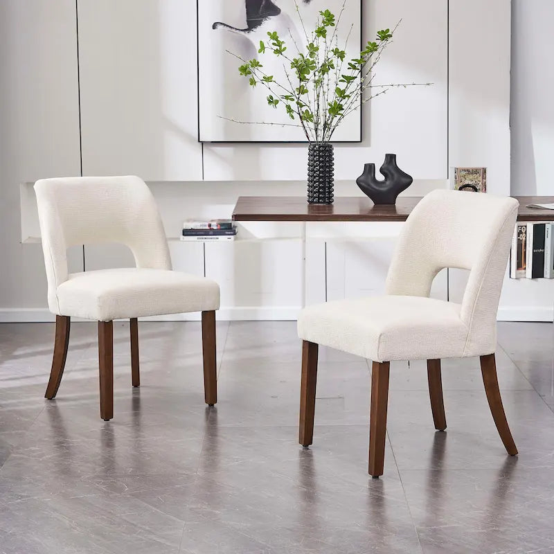 Set of 2 Fabric Upholstered Classical and Mordern Design Dining Side Chair
