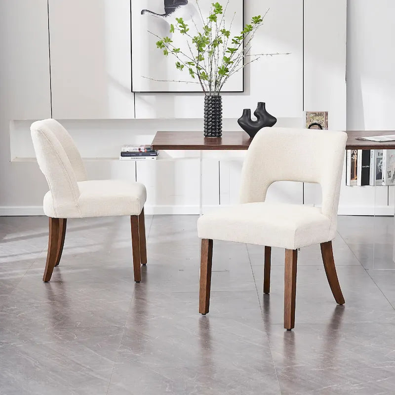 Set of 2 Fabric Upholstered Classical and Mordern Design Dining Side Chair