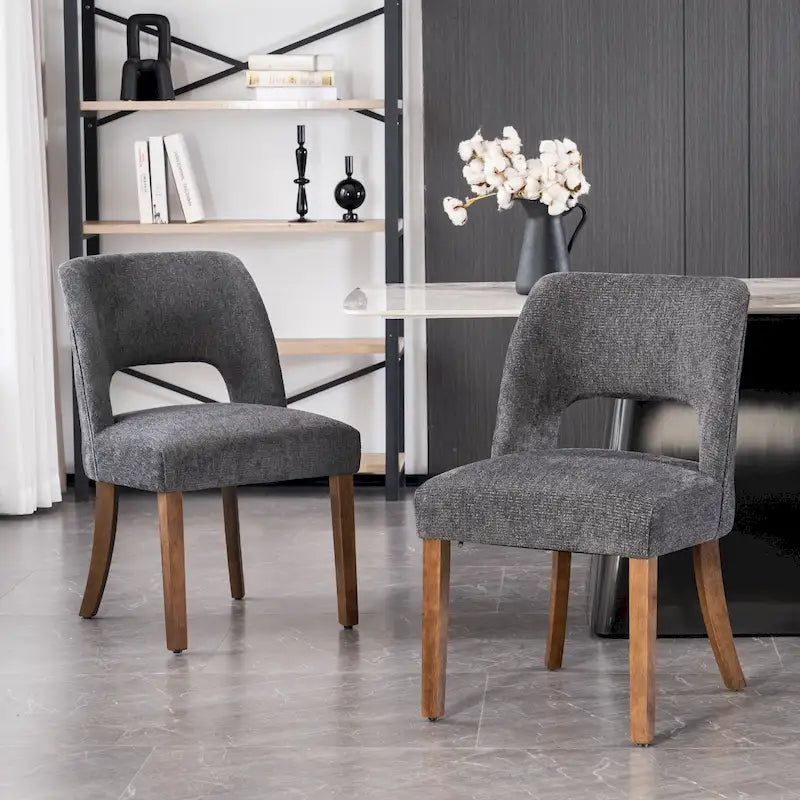 Set of 2 Fabric Upholstered Classical and Mordern Design Dining Side Chair