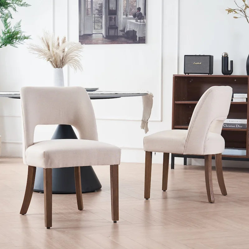 Set of 2 Fabric Upholstered Classical and Mordern Design Dining Side Chair
