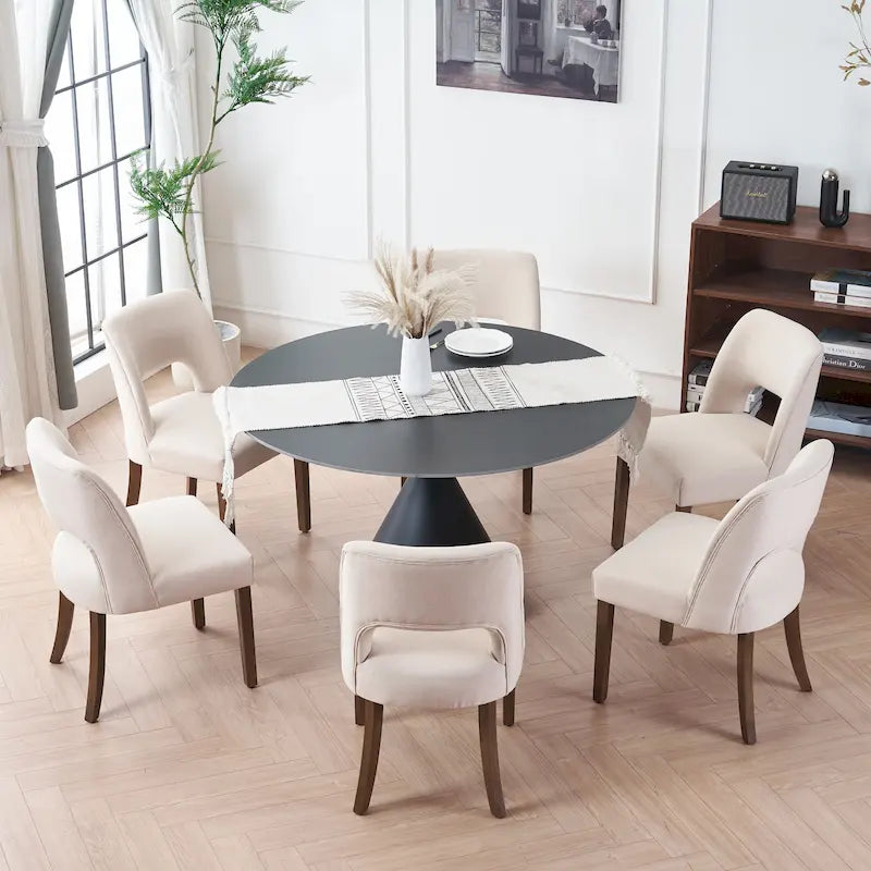 Set of 2 Fabric Upholstered Classical and Mordern Design Dining Side Chair