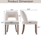 Set of 2 Fabric Upholstered Classical and Mordern Design Dining Side Chair