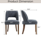 Set of 2 Fabric Upholstered Classical and Mordern Design Dining Side Chair