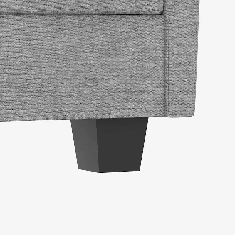 Christopher Knight Home - Noah Large 3-Seater L-Shaped Sofa with Movable Ottoman and Armrest Pockets, Fabric Upholstery