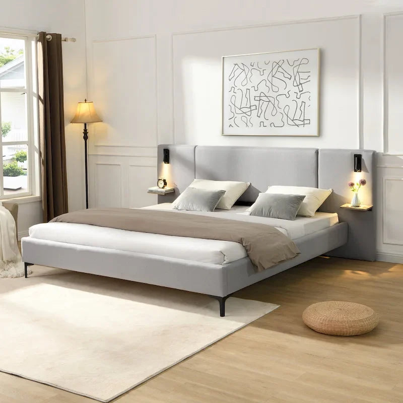 Christopher Knight Home - Elise King Boucle Upholstered Bed