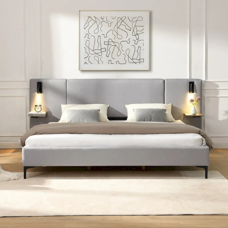 Christopher Knight Home - Elise King Boucle Upholstered Bed