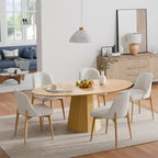 Dovelina 67 3 Color Options Oval Dining Table for 6 People - 67x33.5x31
