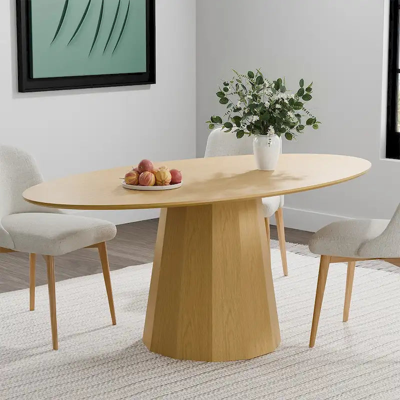 Dovelina 67 3 Color Options Oval Dining Table for 6 People - 67x33.5x31