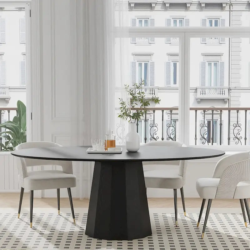 Dovelina 67 3 Color Options Oval Dining Table for 6 People - 67x33.5x31