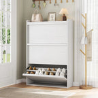 Shoe Cabinet with 3/2/4 Flip Drawers, Modern Shoe Storage for Entryway, Wooden Shoe Organizer Cabinet