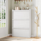 Shoe Cabinet with 3/2/4 Flip Drawers, Modern Shoe Storage for Entryway, Wooden Shoe Organizer Cabinet