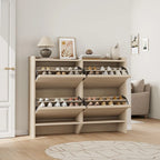 Shoe Cabinet with 3/2/4 Flip Drawers, Modern Shoe Storage for Entryway, Wooden Shoe Organizer Cabinet