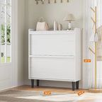 Shoe Cabinet with 3/2/4 Flip Drawers, Modern Shoe Storage for Entryway, Wooden Shoe Organizer Cabinet