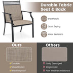 Costway Patio Chairs Set of 2 with All Weather Breathable Fabric High - See Details