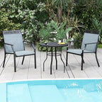 Costway Patio Chairs Set of 2 with All Weather Breathable Fabric High - See Details