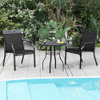 Costway Patio Chairs Set of 2 with All Weather Breathable Fabric High - See Details