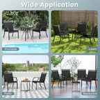 Costway Patio Chairs Set of 2 with All Weather Breathable Fabric High - See Details