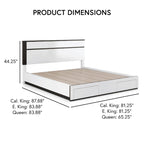 Furniture of America Conjira Modern 3-Piece White Wood Storage Bedroom Set