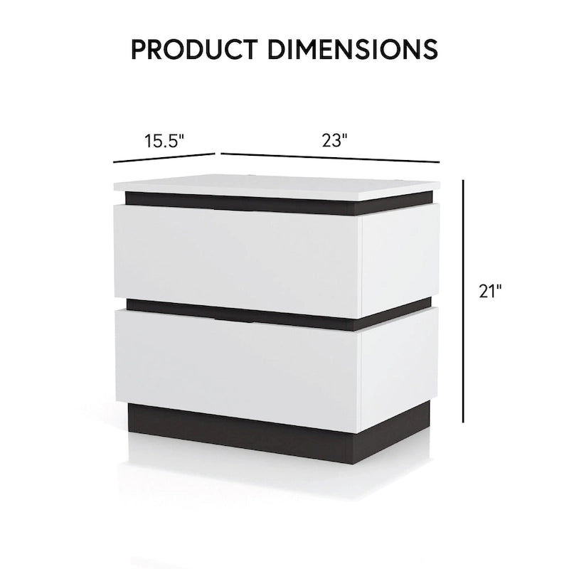 Furniture of America Conjira Modern 3-Piece White Wood Storage Bedroom Set
