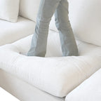 Large Linen Corner Sectional Sofa Couch for Living Room Set
