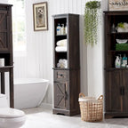 Farmhouse Slim Bathroom Storage Cabinet, 68 Tall Storage Cabinet