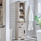 Farmhouse Slim Bathroom Storage Cabinet, 68 Tall Storage Cabinet