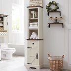 Farmhouse Slim Bathroom Storage Cabinet, 68 Tall Storage Cabinet