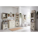 Farmhouse Slim Bathroom Storage Cabinet, 68 Tall Storage Cabinet