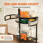 Half-Moon Rattan Console Table with Drawers & Sliding Door - 31.88 x 15.74 x 32.28 inch