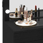 Moasis 8 Drawers Makeup Vanity Desk with Hollywood Lighted Mirror & Charging Station