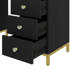Moasis 8 Drawers Makeup Vanity Desk with Hollywood Lighted Mirror & Charging Station