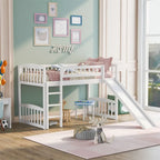 Merax Twin size Loft Bed with Slide and Ladder