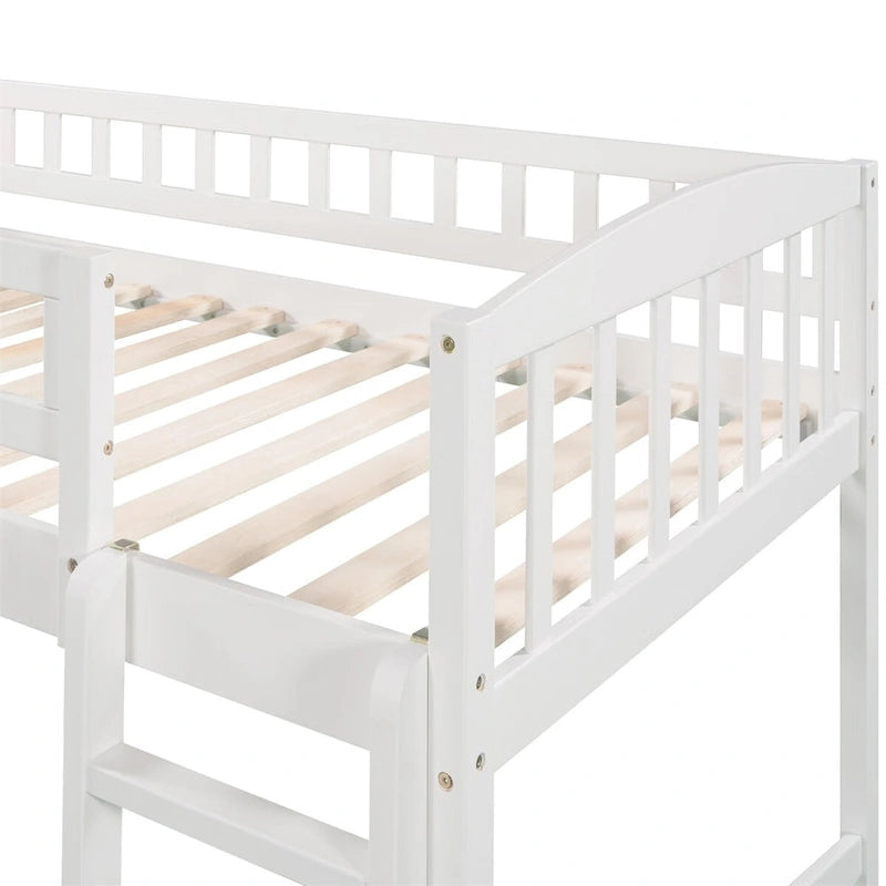 Merax Twin size Loft Bed with Slide and Ladder