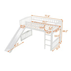 Merax Twin size Loft Bed with Slide and Ladder