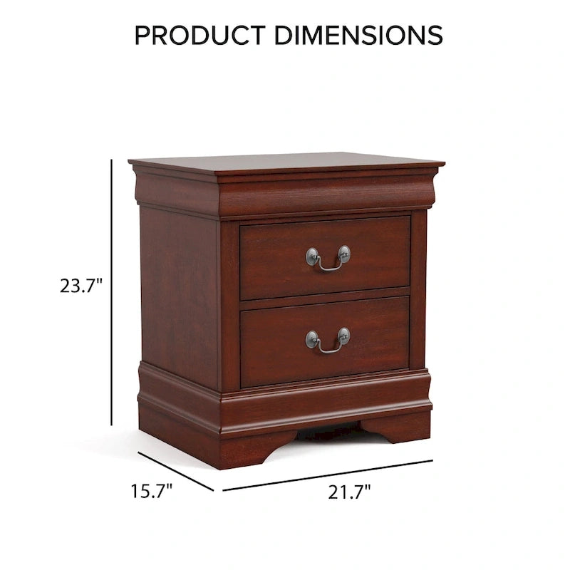 Furniture of America Devi Traditional 3-Piece Solid Wood Nightstand and Dresser Set