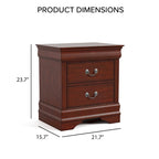 Furniture of America Devi Traditional 3-Piece Solid Wood Nightstand and Dresser Set