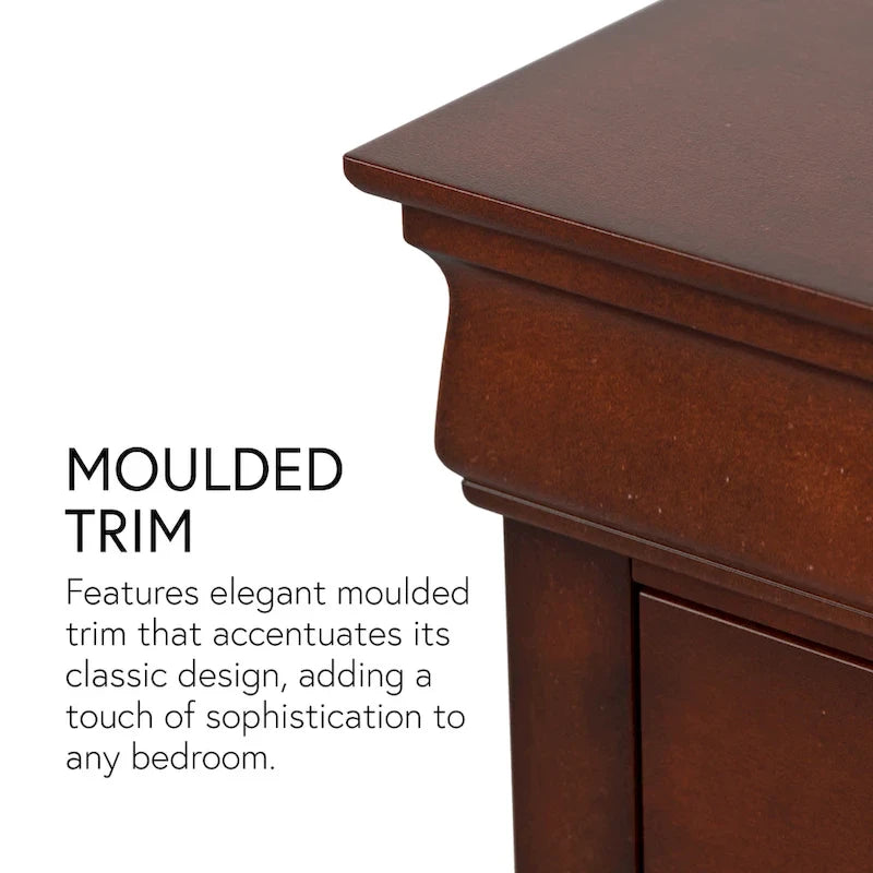 Furniture of America Devi Traditional 3-Piece Solid Wood Nightstand and Dresser Set
