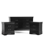 Furniture of America Devi Traditional 3-Piece Solid Wood Nightstand and Dresser Set