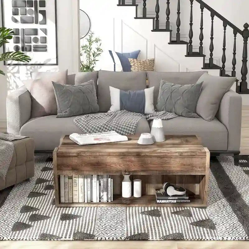 Rere Rustic 41-inch Wood Lift-top Coffee Table by Furniture of America