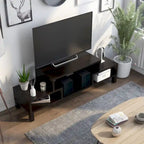 Furniture of America Rami Modern 3-Shelf Espresso Finish TV Stand, Sleek Media Console for Living Room Entertainment