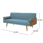 Jalon Tufted Fabric Sofa by Christopher Knight Home