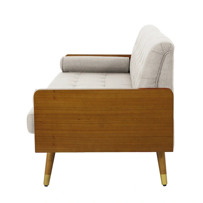 Jalon Tufted Fabric Sofa by Christopher Knight Home