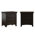 Varenna 3-Drawer Wood Modular Storage Nightstand with Charging Station
