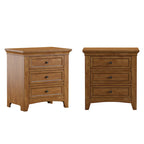 Varenna 3-Drawer Wood Modular Storage Nightstand with Charging Station