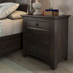 Varenna 3-Drawer Wood Modular Storage Nightstand with Charging Station