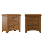 Varenna 3-Drawer Wood Modular Storage Nightstand with Charging Station