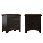 Varenna 3-Drawer Wood Modular Storage Nightstand with Charging Station