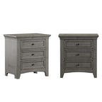 Varenna 3-Drawer Wood Modular Storage Nightstand with Charging Station
